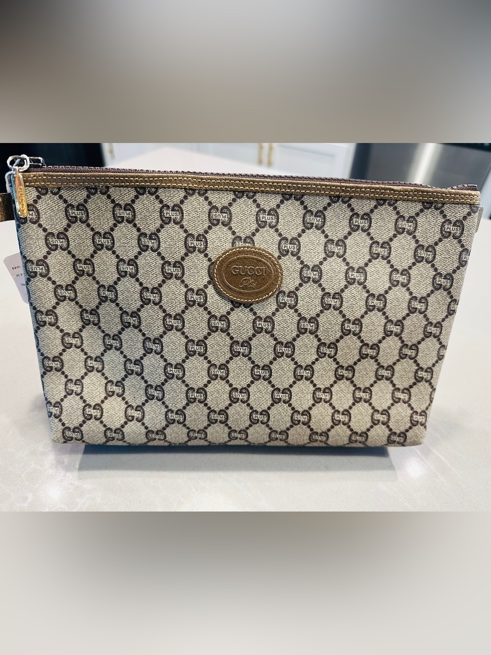 Vintage Gucci Plus Clutch/Crossbody Coated Canvas